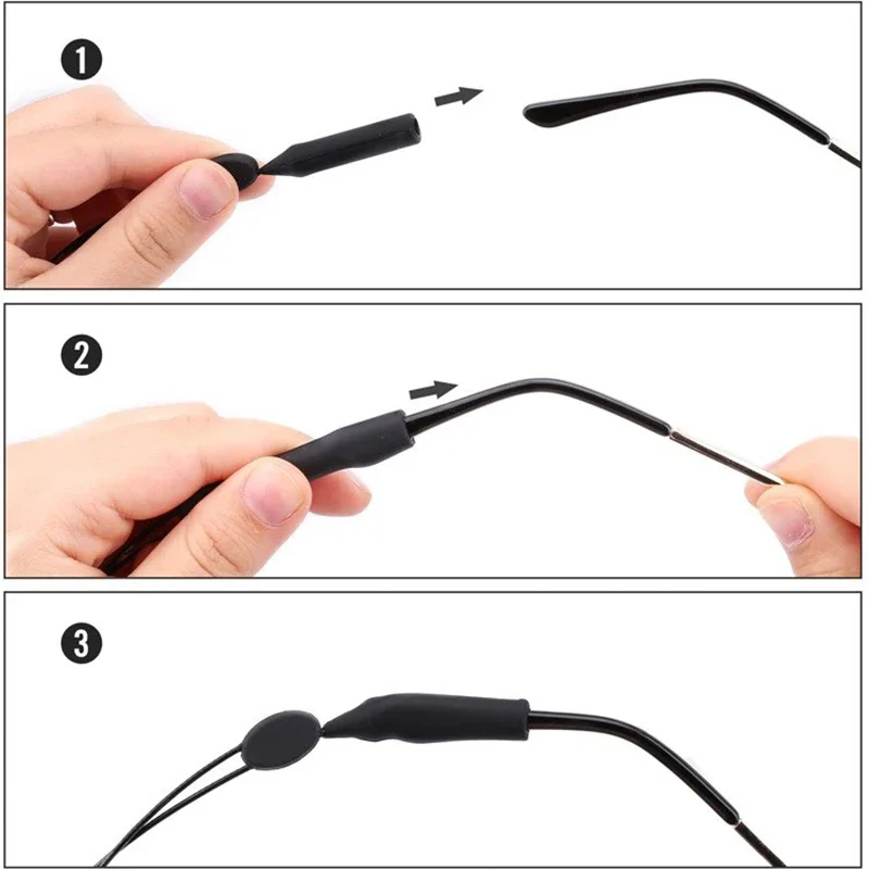 1-5pcs Adjustable Silicone Eyewear Retainer Universal Sports Sunglasses Strap Safety Holder Kids Women Men Glasses Lanyards glasses retainer