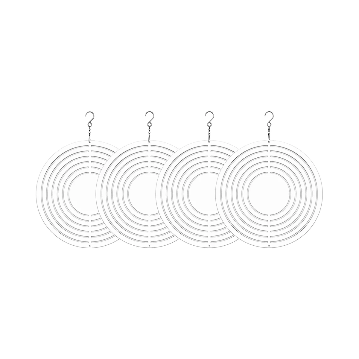 

4Pack 10Inch Sublimation Wind Spinner Blanks 3D Round Wind Sculpture Kinetic Spinners for Yard Garden Indoor Ornaments