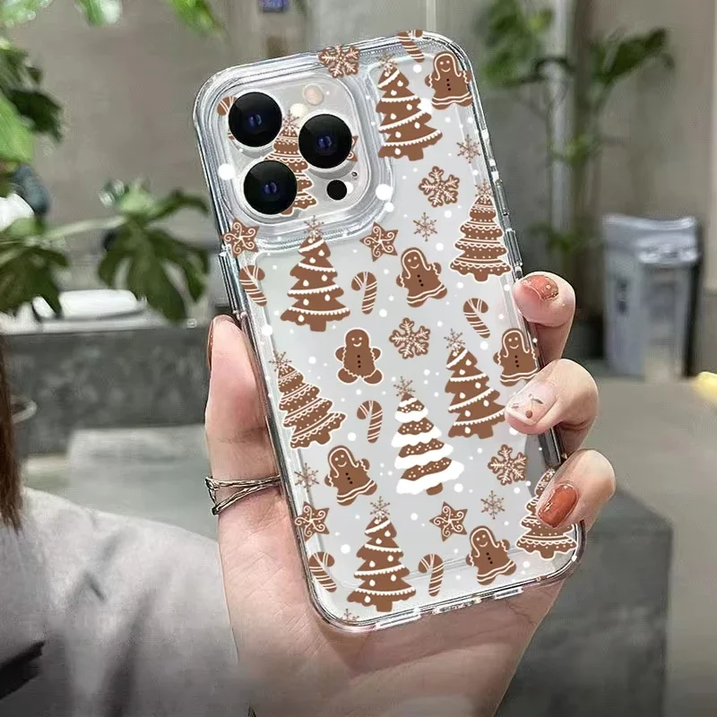 Festive Snowman Tree Shockproof Phone Case - Christmas Edition