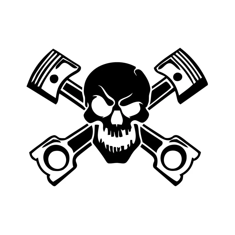

Персонализированные автомобильные наклейки Death Skull, забавные виниловые наклейки, покрывающие тело, черные/серебристые, 13,9*10,6 см
