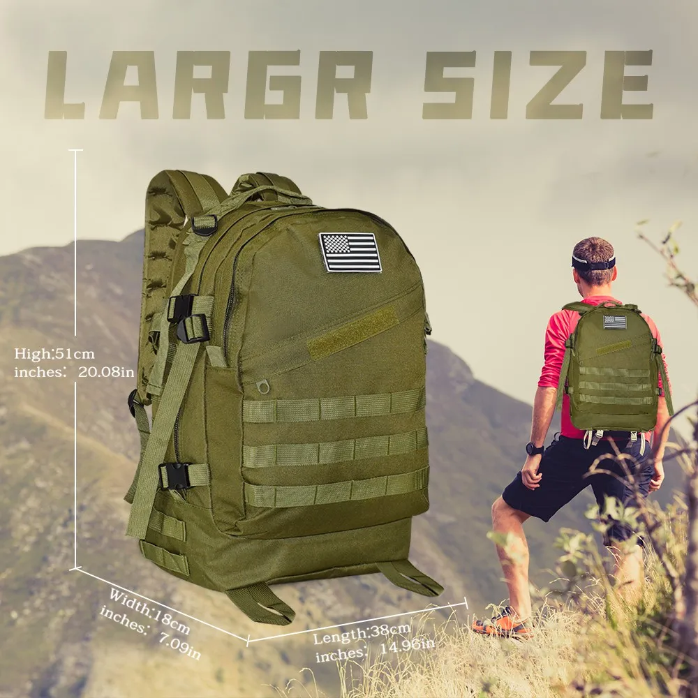 55L 3D Outdoor Sport Military Backpack Tactical Backpacks Climbing Backpack Camping Hiking Trekking Rucksack Travel Military Bag