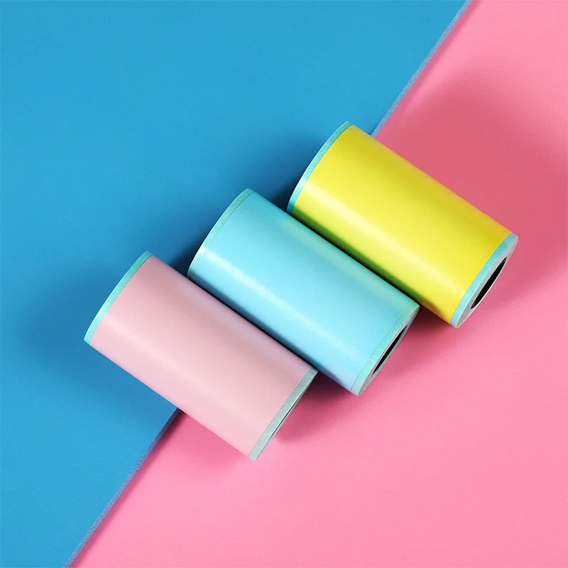 Thermal Printer Adhesive Photo Paper Label Color Paper For Print Camera For office DIY Scrapbook Gifts Christmas Halloween 57x30