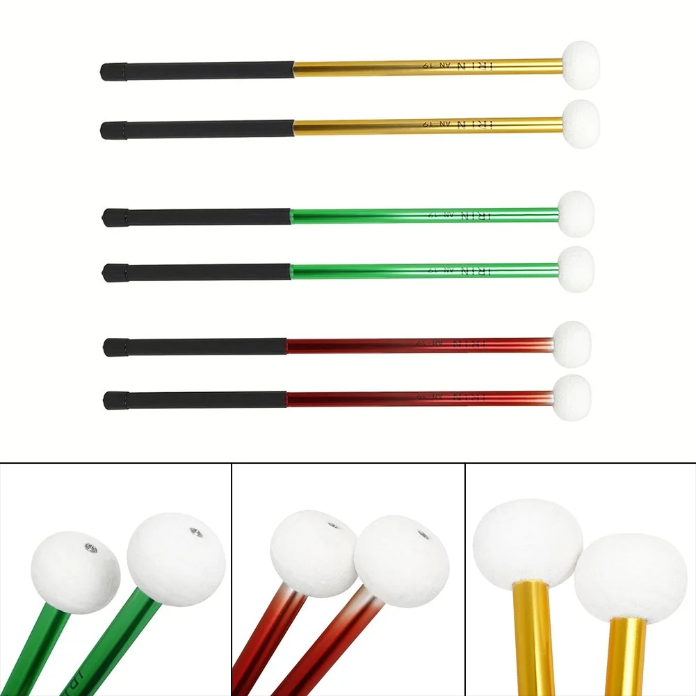 1 Paio Di Bacchette Per Batteria Bass Drum Marching Timpani Drum Sticks Bands Musical Playing Impugnatura In Lega Antiscivolo Accessori A Percussione