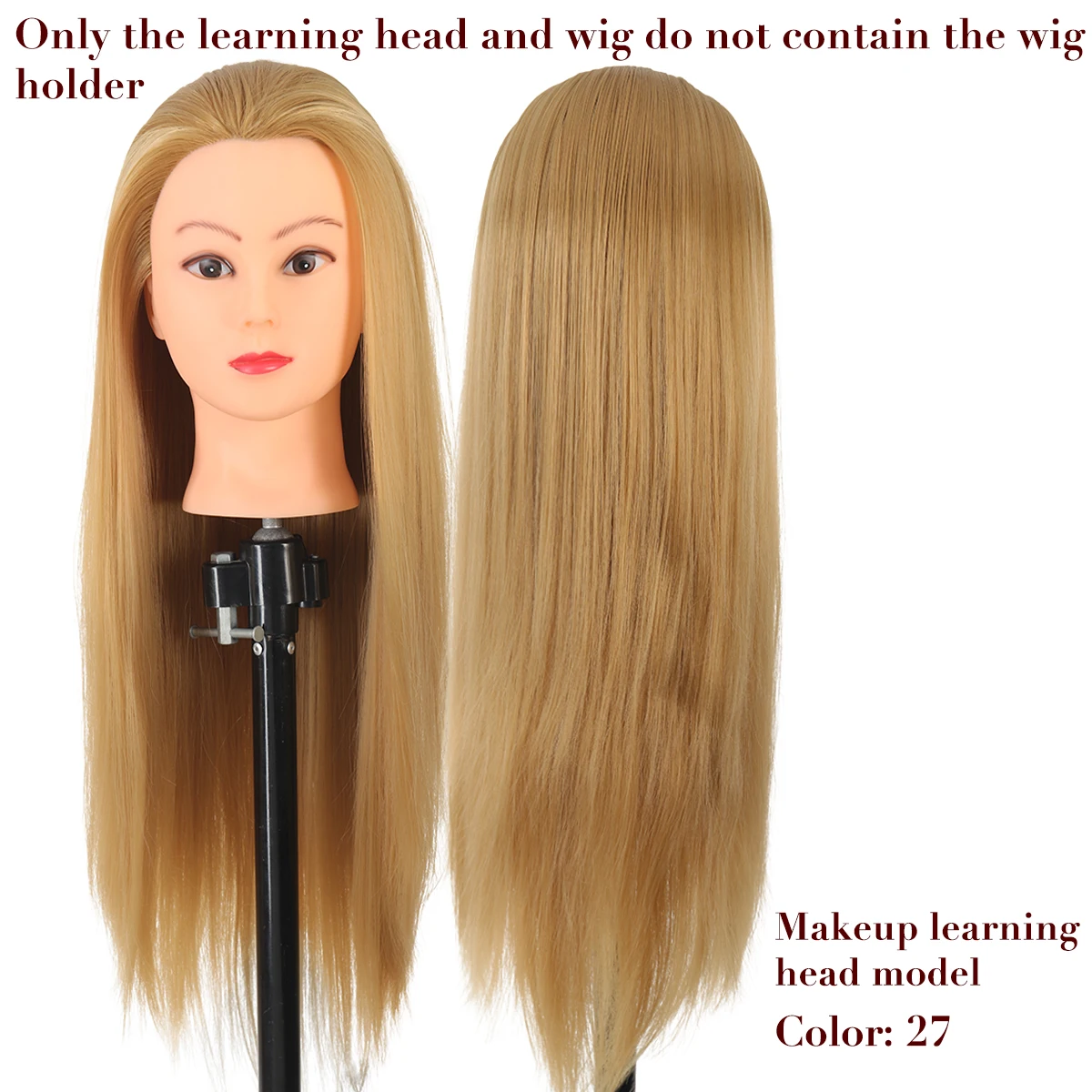 مع وبدون ماكياج عارضة أزياء رئيس التدريب رئيس لتصف...