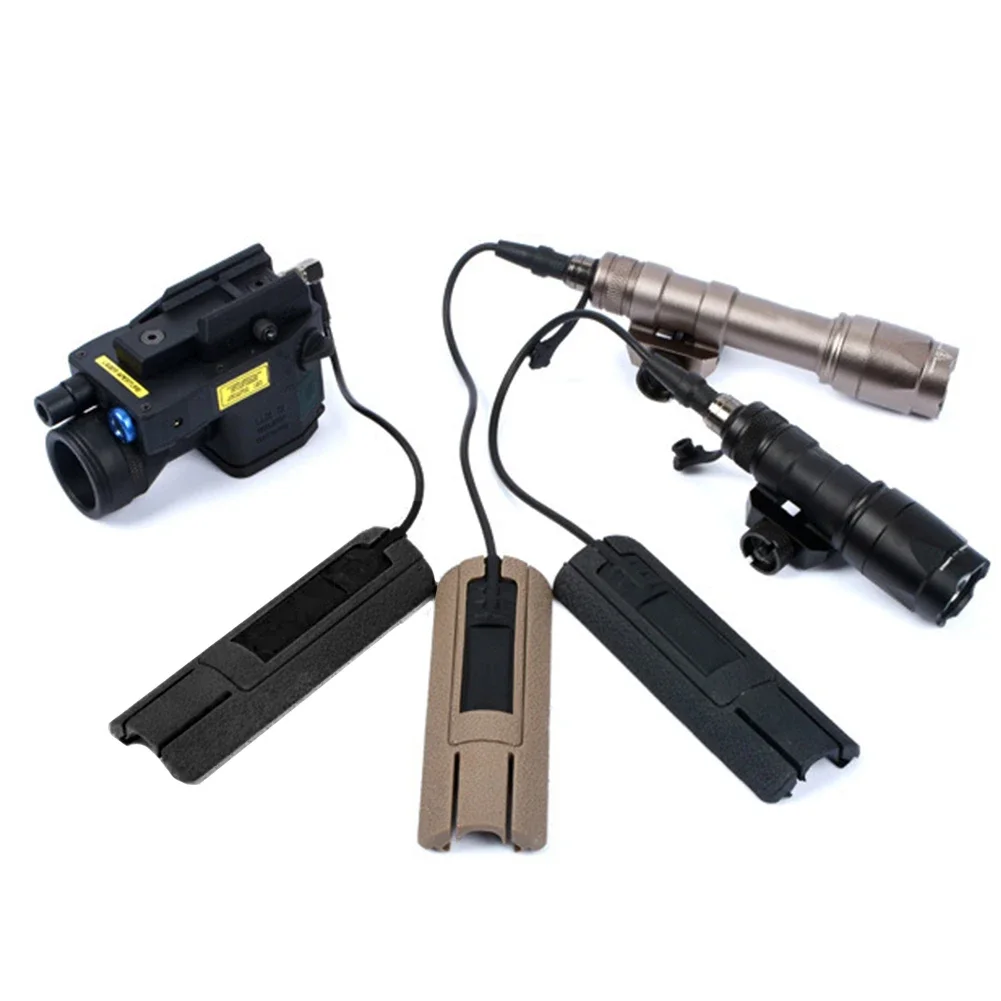 Tactical Airsoft ITI TD Scar Pocket Panel Remote Switch Rail Pads Set 4.33" Fits 20mm Rails PEQ Flashlight Rat Tail Card Slot