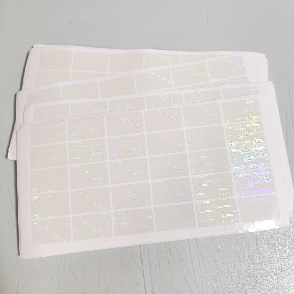 8000 stücke 25x15mm transparentes Hologramm authentisches Siegel Licht holo graphischer Aufkleber universeller originaler echter Anti-Fake-Etiketten aufkleber – Detail 2