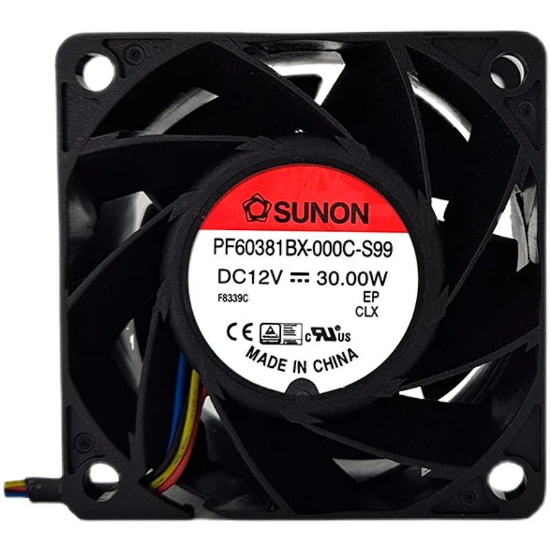 PF60381BX-000C-S99 30W 12V high speed 16500rpm 6cm 6038 60*60*38mm new built quasi cooling fan