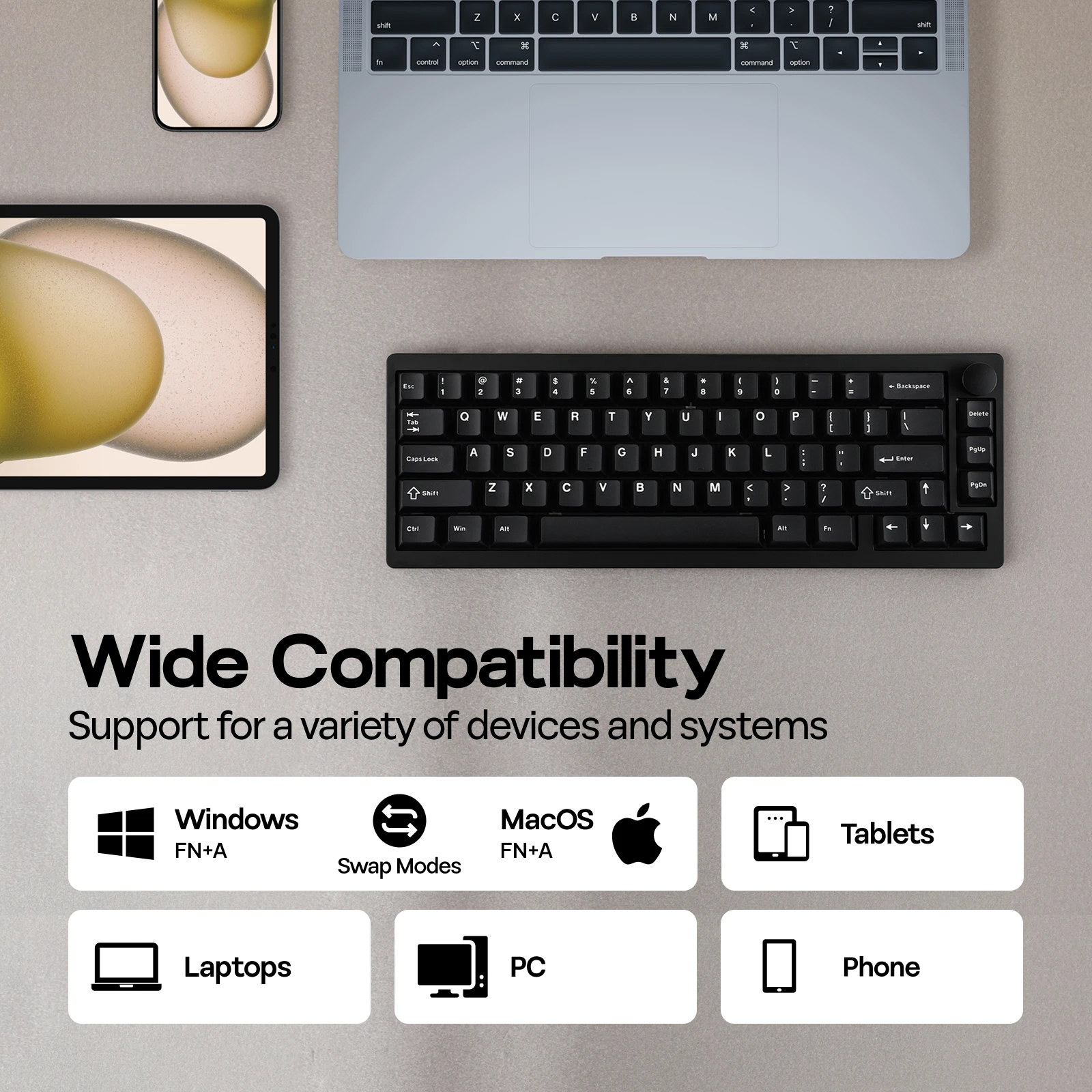 EPOMAKER P65 VIA 65% Layout Hot-Swap Gasket-Mounted Wired/2.4GHz