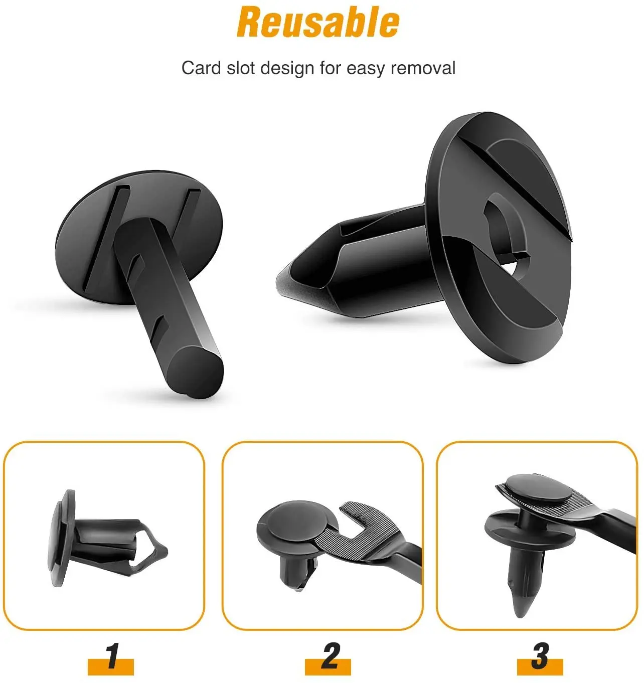 100PCS/SET Mixed Auto Bumper Wheel Eyebrow Fender Plastic Fastener Screw Rivet For All Cars Clip Set