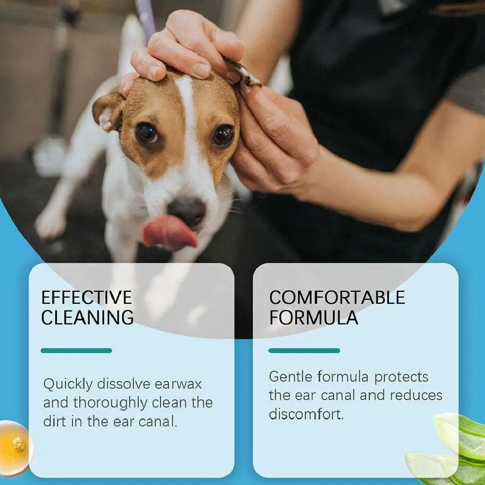 Ear Cleaner Pet Ear Drops For Infections Control Yeast Mites Mites And Wax Itching AC112