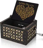 Wooden Hand Cranked Falling In Love Music Box Lover Valentine Day Gifts Birthday Present Wooden Music Box 1