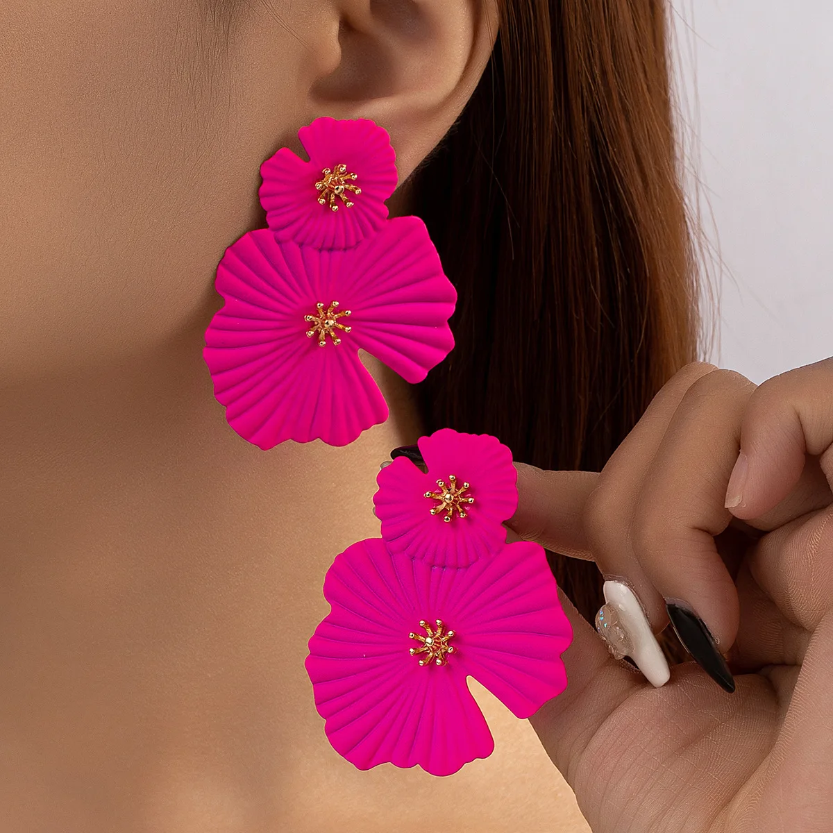 FUA Flower petal 片耳ピアス　ivory color FUA Flower petal 片耳ピアス ivory color