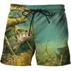 2024 New Men's 3D Printed Beach Style Shorts Fishing Summer Men's Universal Animal Fish Loose All-match High Waist Sports Shorts 4