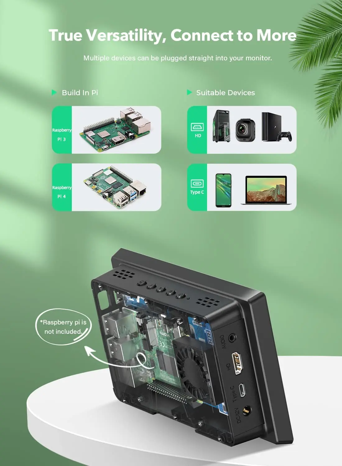 EVICIV   4 ̽, ġ ũ ޴ ,  2 3 4 HDMI IPS ÷, PC Ʈ XBox PS 10 ġ