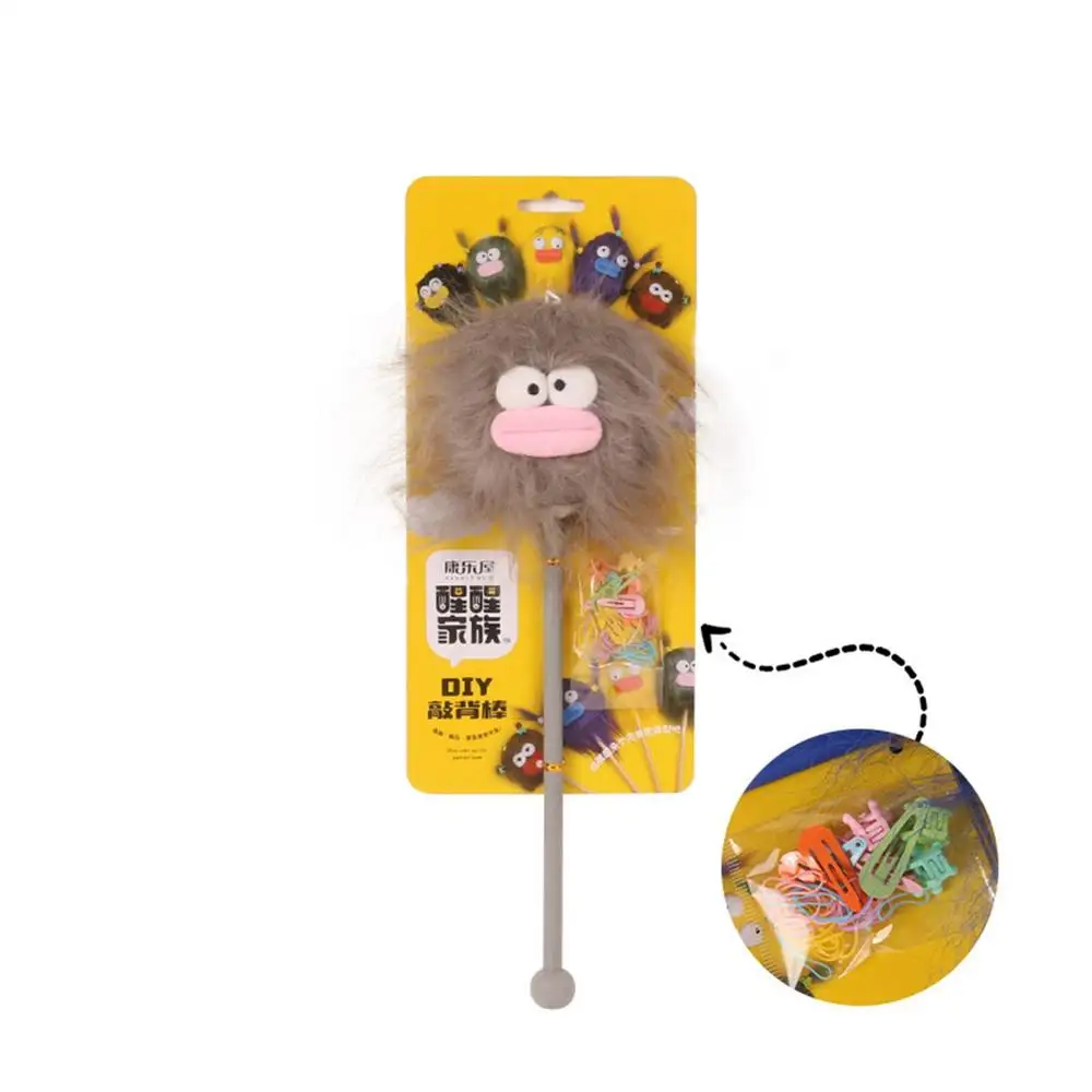 Manual Massage Hammer Cute Plush Massage Hammer Manual Massage Tool Soft Massage Stick Knock Massage Stick For Neck & Waist