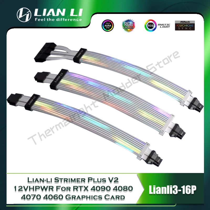 Lianli Strimer Plus V2 12VHPWR For RTX 4090 4080 4070 4060 Graphics Card 16Pin GPU Extension