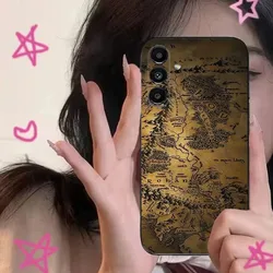 Black Soft Cover Phone Case Featuring a Map Inspired by The Lord of the Rings - Samsung S20plus5G (Z1)