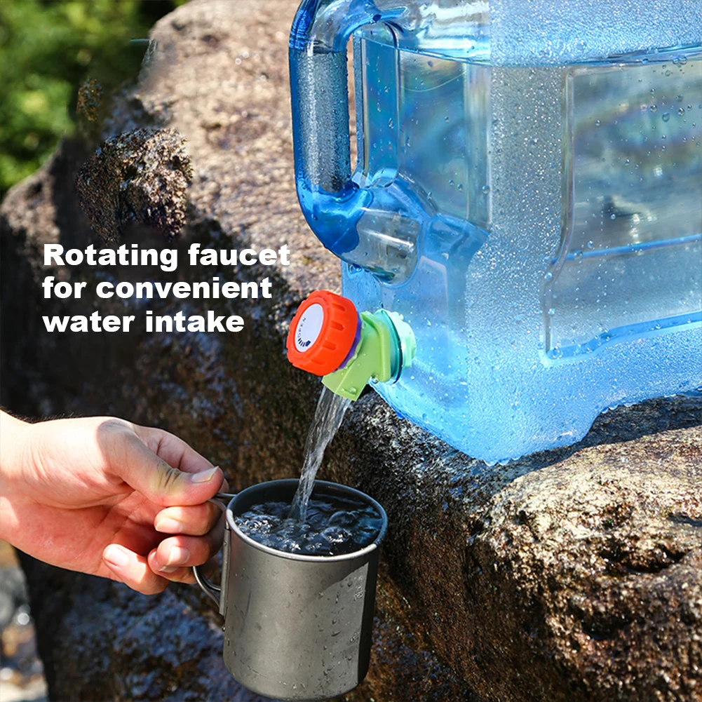 15/18/19/20/22/24/25L Car Water Bucket Large Capacity Drinking Water Bucket with Faucet Portable Car Driving Pure