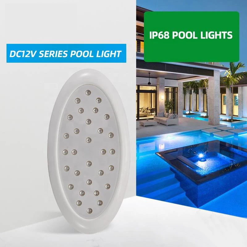 Outdoor DC 12V LED Submersible Pond Underwater Ultra Thin Pool Light  IP68 Wall Mounted Night Lamp Garden Party Decoration