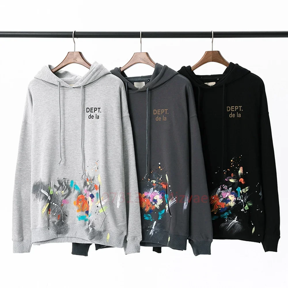 DEPT Fashion Hoodies for Men and Women Letter Print Hoodie Autumn Winter Long-sleeved Pullover Couple Casual Sweatshirts