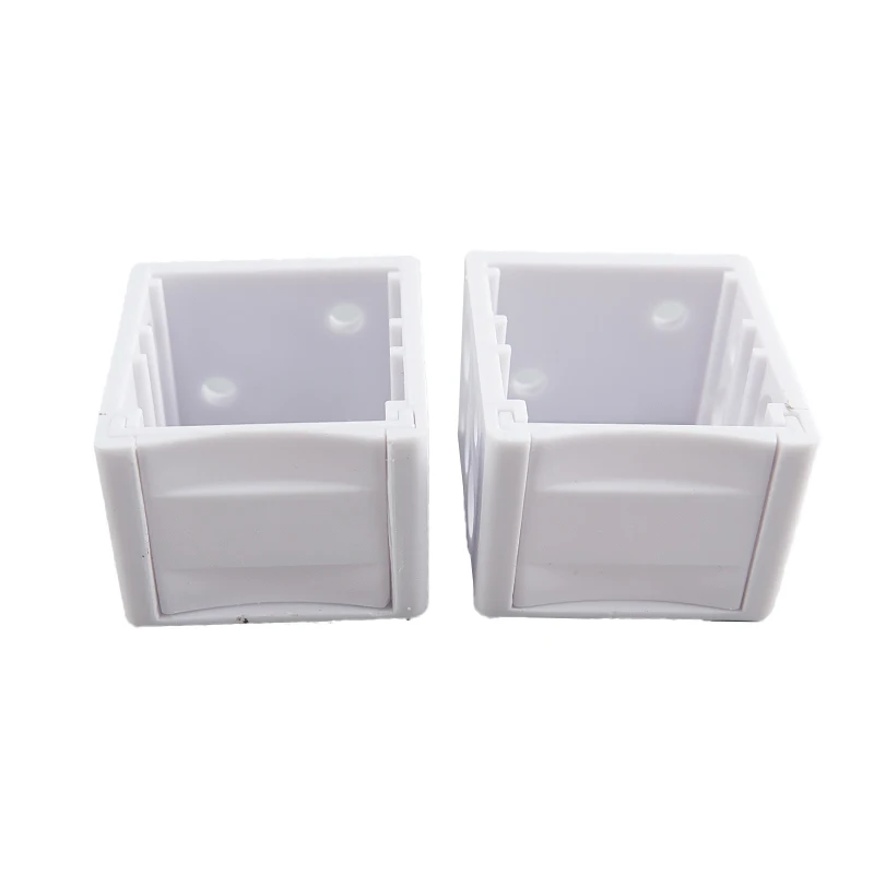 2PCS  White Mounting Bracket Low Profile Box for Window Blinds Shutter Plastic Installation Accessories Mounting At Both Ends