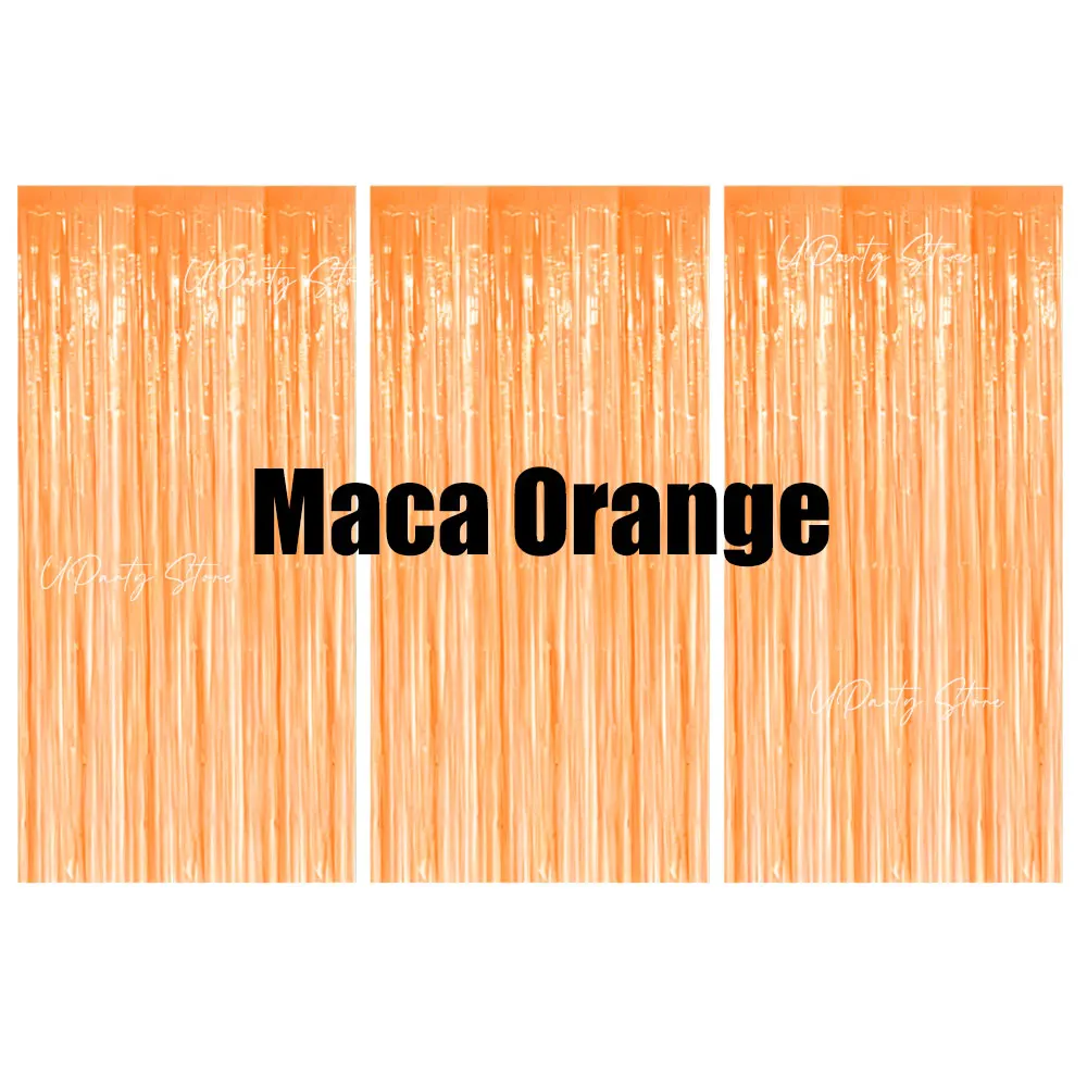 Silver Foil Fringe Curtains - Set of 3, Metallic Rose Gold Tinsel Streamers for Celebrations and Events Backdrop Decor