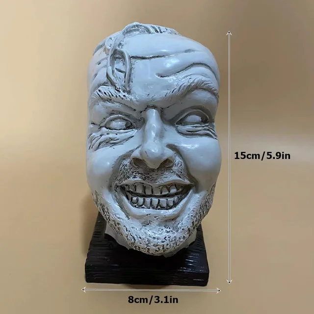 A Shining Bookend Könyvtár Szobora Itt Van Johnny Figurine Gyanta Kézműves Asztali Díszes Funny-Face Könyvpolc Szobor Dekoráció - Image 4