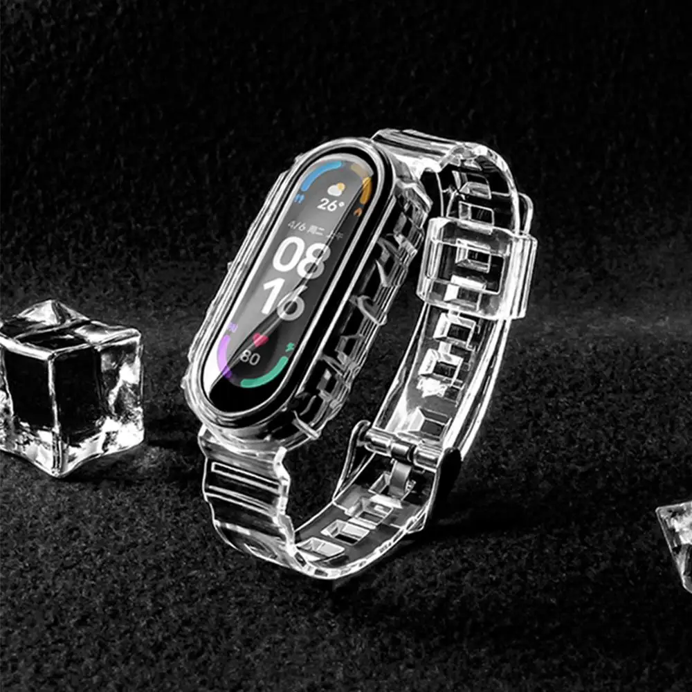 Transparent TPU Strap - Clear Soft Sport Wristband, Sweatproof Smartwatch Accessory