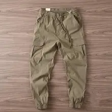 Soft Fabric  Trendy Multi Pockets Elastic Waist Summer Cargo Pants Wear-resistant Jogger Trousers Simple   Clothes