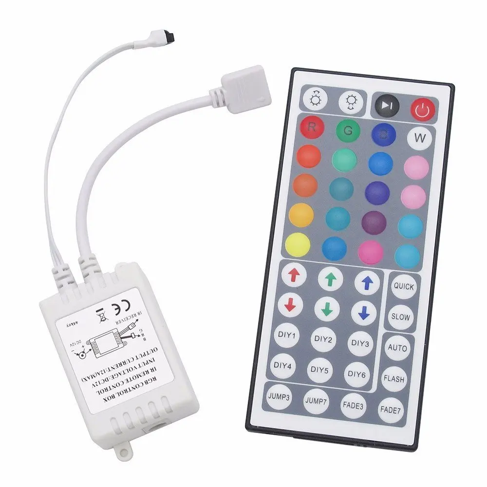 Led Controller 44 Keys LED IR RGB Controler LED Lights Controller IR Remote Dimmer DC12V 6A For RGB 3528 5050 LED Strip 100 sets dc12v mini 24 keys ir rgb remote controller for smd3528 5050 3014 rgb led strip lights mini controller