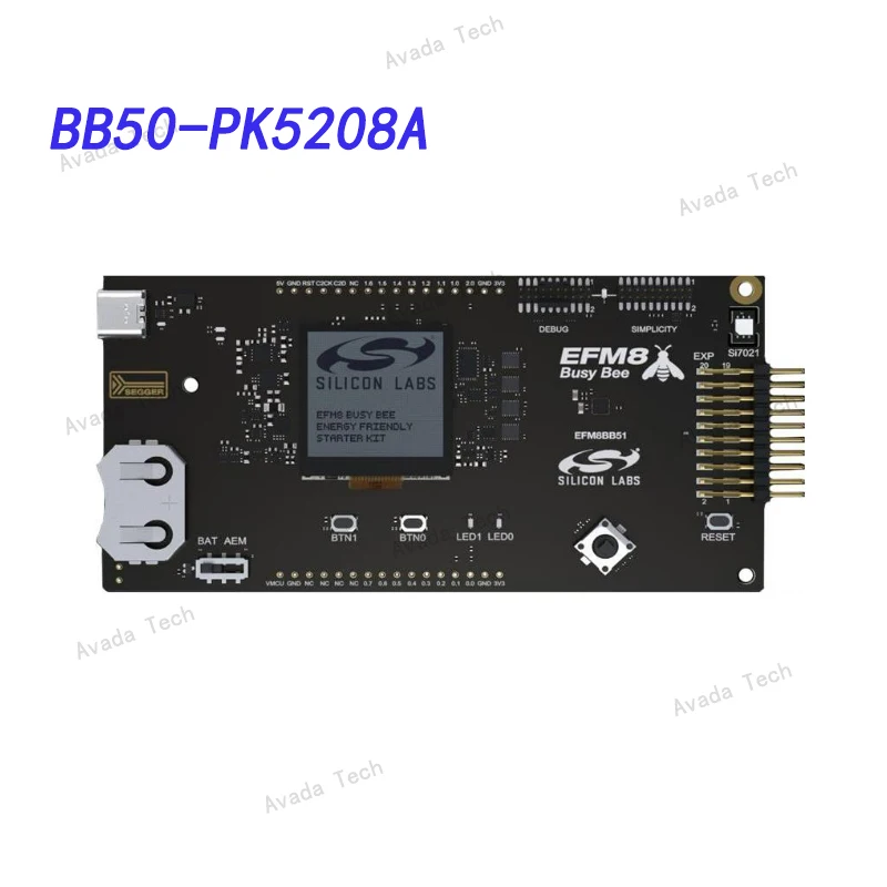 

Avada Tech BB50-PK5208A EFM8BB50 BB50 Pro Kit Busy Bee 8051 MCU 8-bit Evaluation Board - Embedded