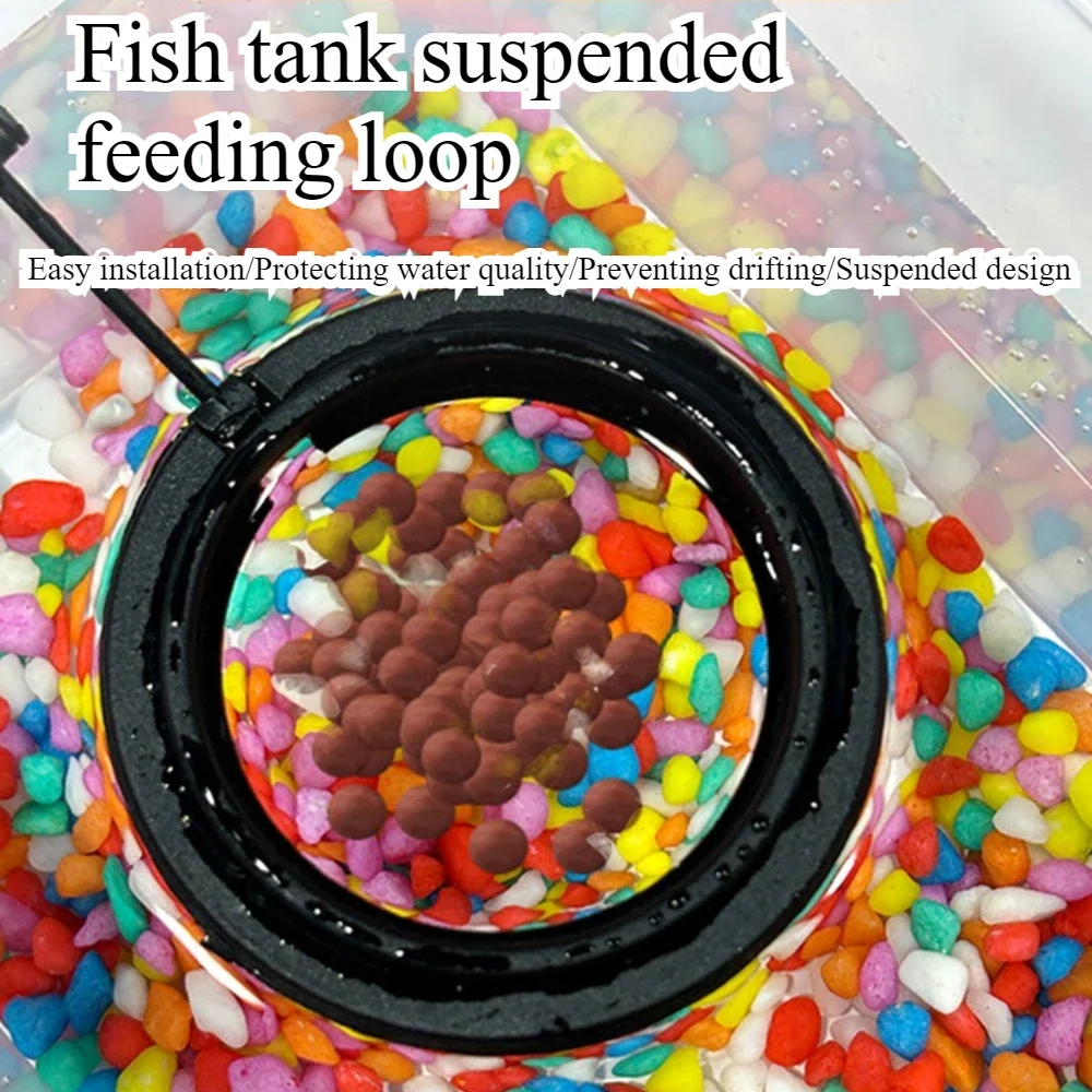 Ventosa de alimentación para acuario, estación para pecera, bandeja de comida flotante