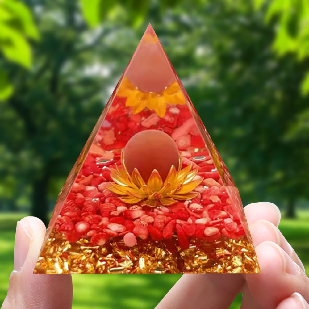 Natural Stone Crystal Orgonite Pyramid Reiki Chakra Healing Gemstone Tower Meditation Protection Office Decor Gifts 4