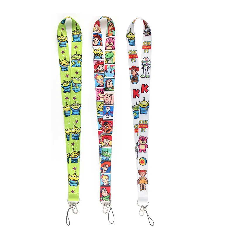Toy Story Funny Anime Lanyard Badge Id Mobile Phone Rope Key Lanyard Neck Straps Accessories Webbings Ribbons Decorations Gifts