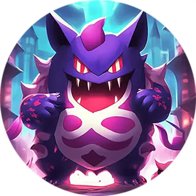 Stylish Black Gengar Phone Grip and Stand Holder