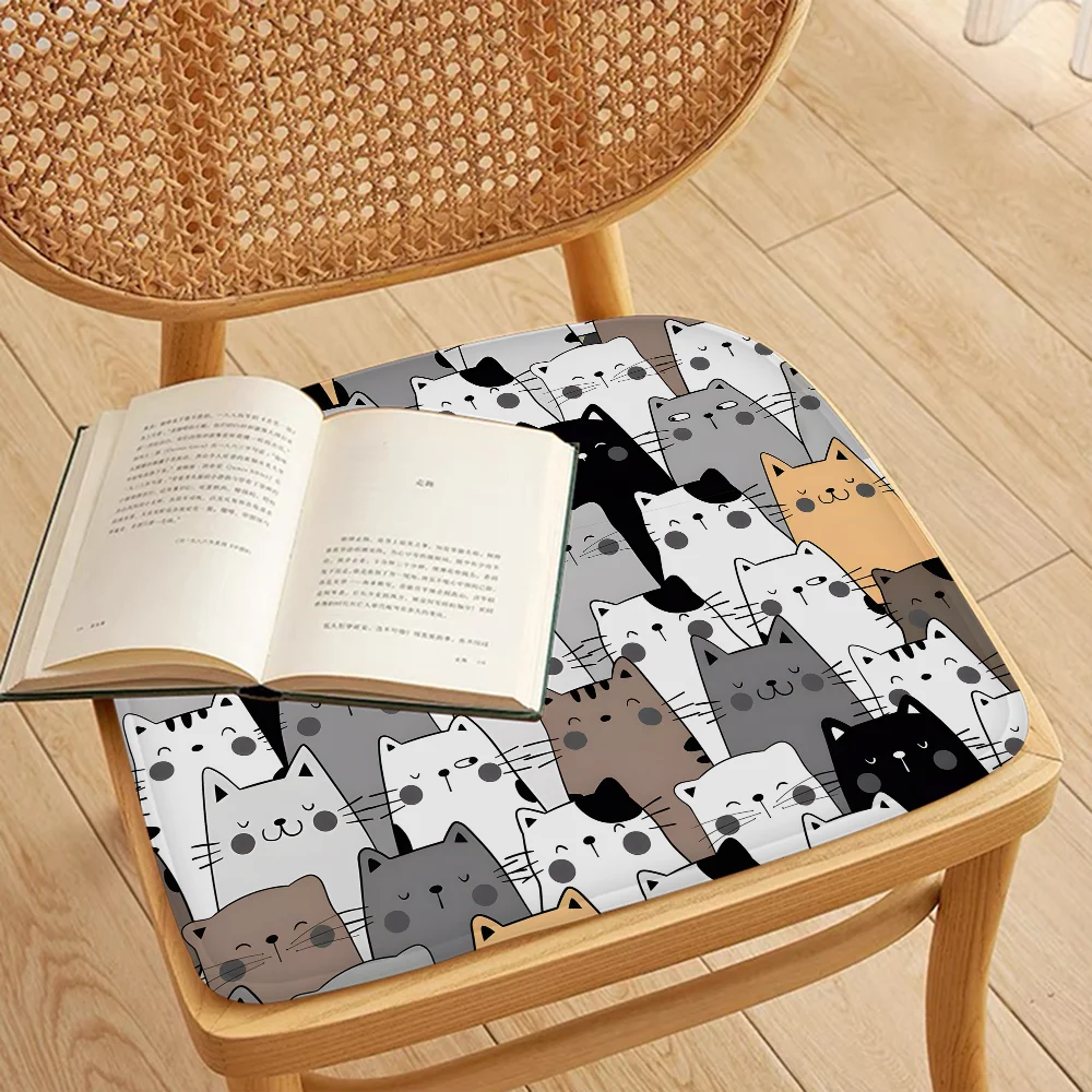 Cartoon Cute Cats Background Cushion Image 11