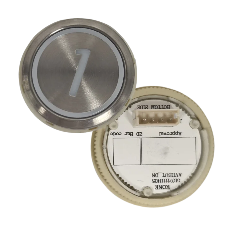 Low price for Kone Elevator circular and silver surface red light Button KM863050G005H001