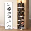 New entry small narrow shoe rack household simple door shoe cabinet multi-layer shoe storage artifact space-saving dormitory 3