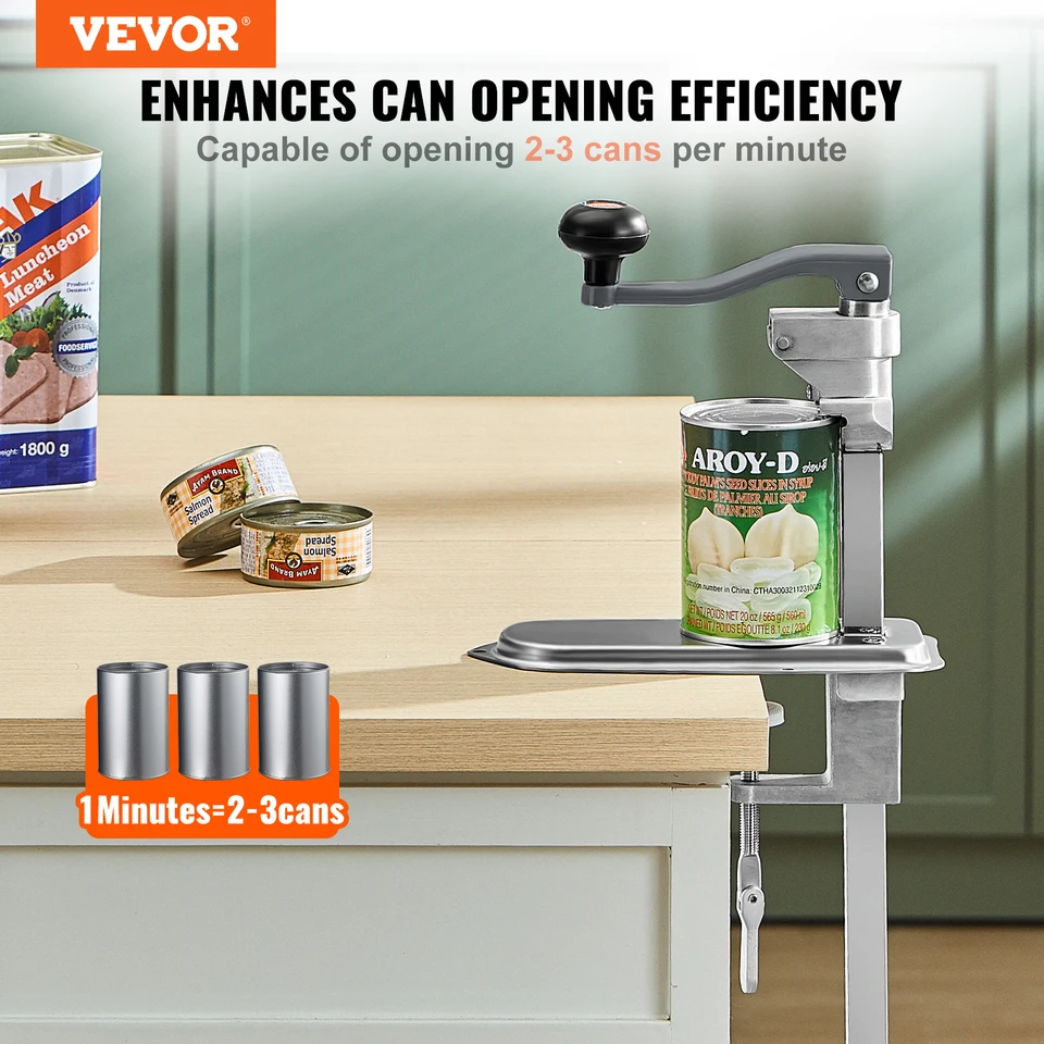 VEVOR Commercial Manual Can Opener with Adjustable Height