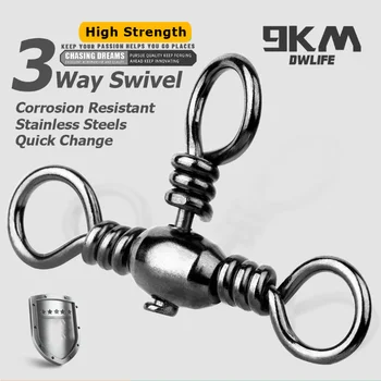 3-Way Fishing Swivels Stainless/Brass 25–100pcs 1