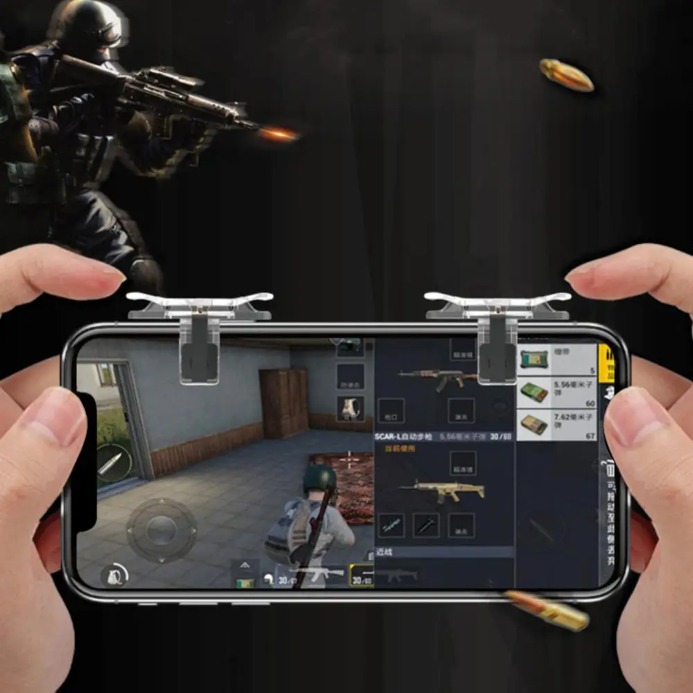 Gaming Trigger for Mobile Phone PUBG L1R1 Shooter Controller Game Fire Button Aim Key for PUBG Knives Out Rules of Survival