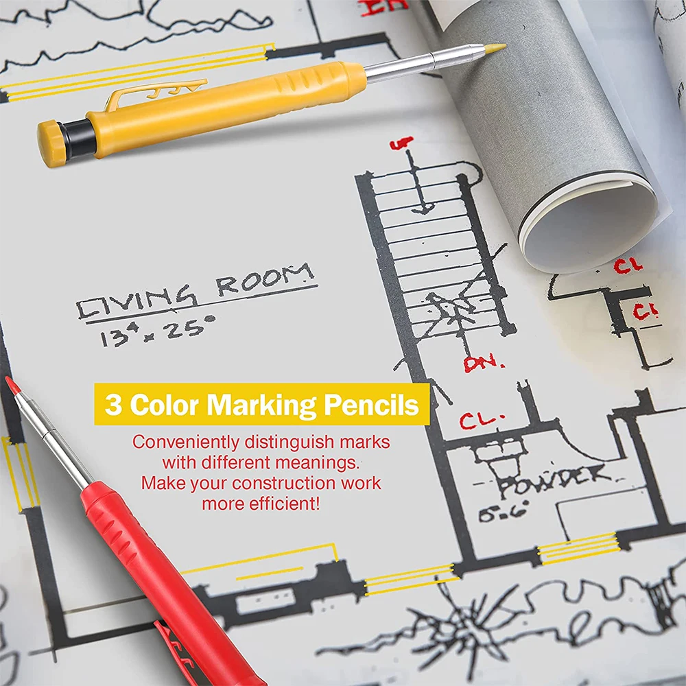 Durable Multicolor Carpenter Pencil Set