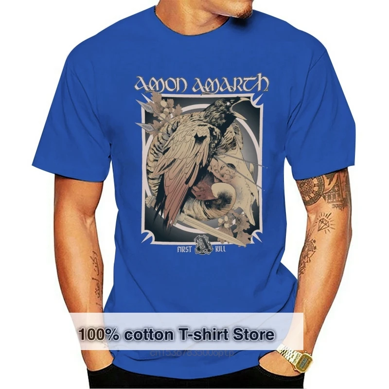 Футболка Amon Amarth мужская с надписью Death, черный топ с металлическим ремешком, из 100% хлопка, для взрослых