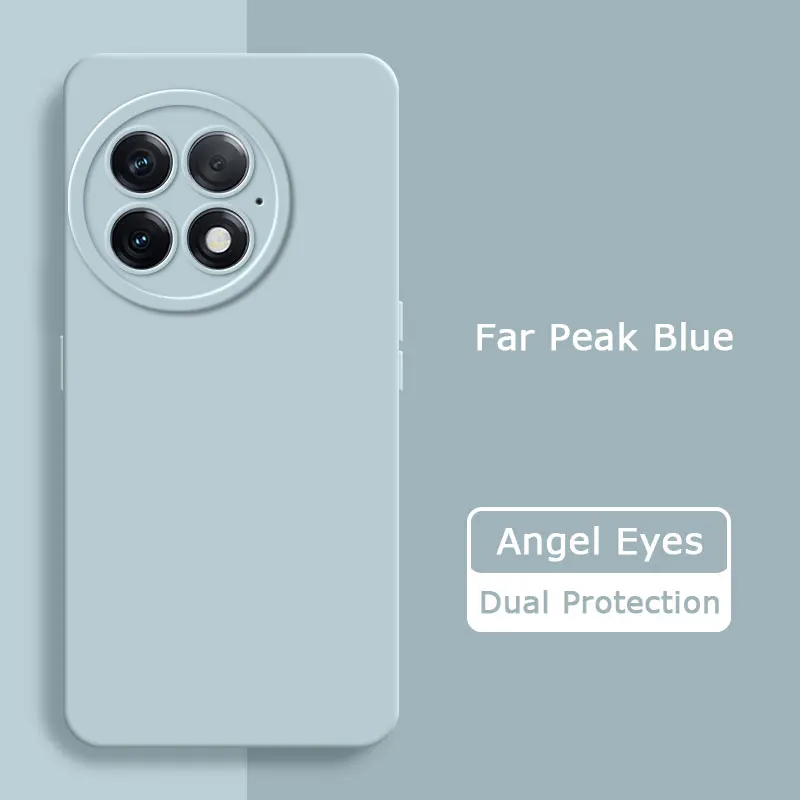 Angel Eyes Square Liquid Silicone Shockproof Phone Case with Soft Camera Protection