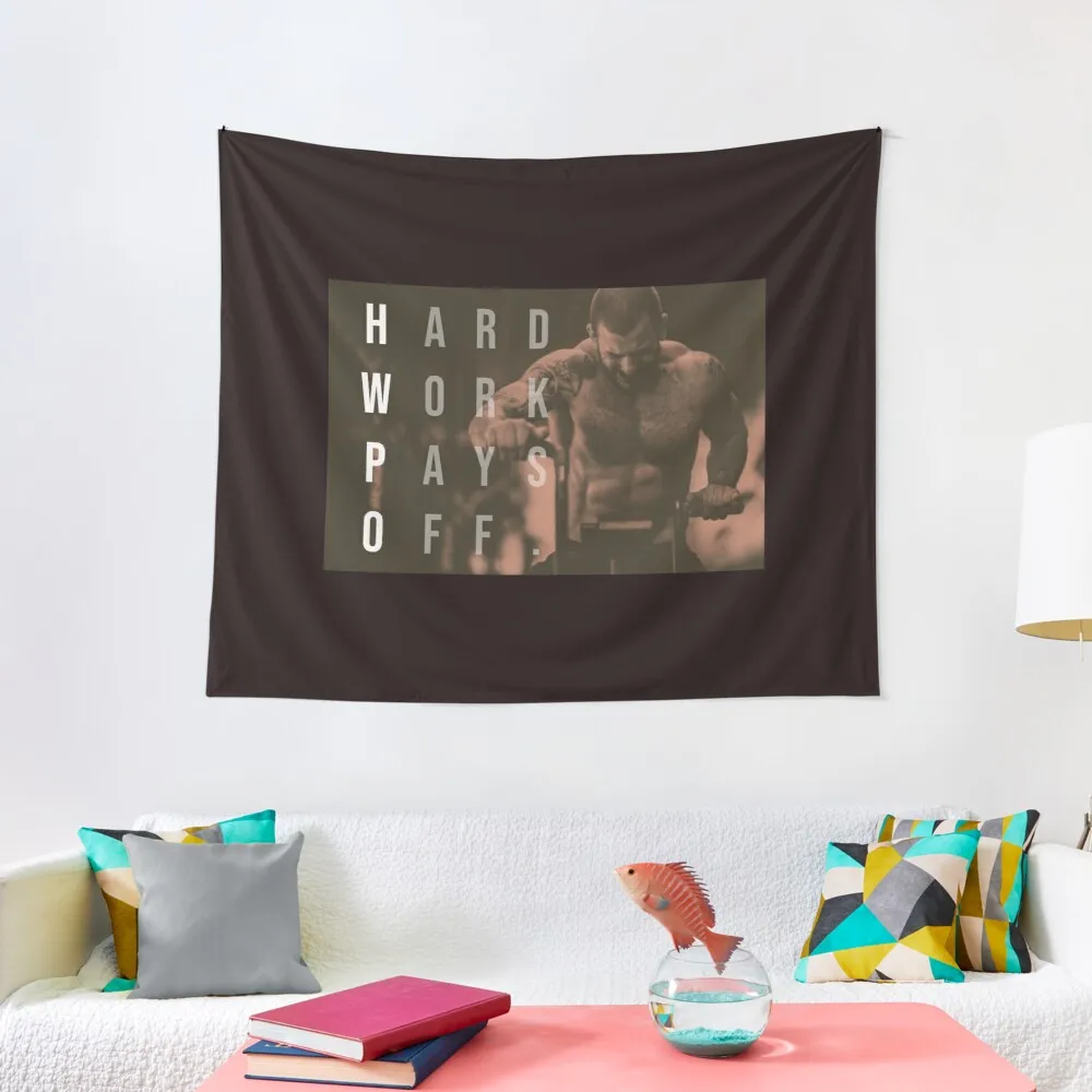 

Mat Fraser - CrossFit - Hard Work Pays Off - HWPO Tapestry Funny Tapestry Christmas Decoration 2023