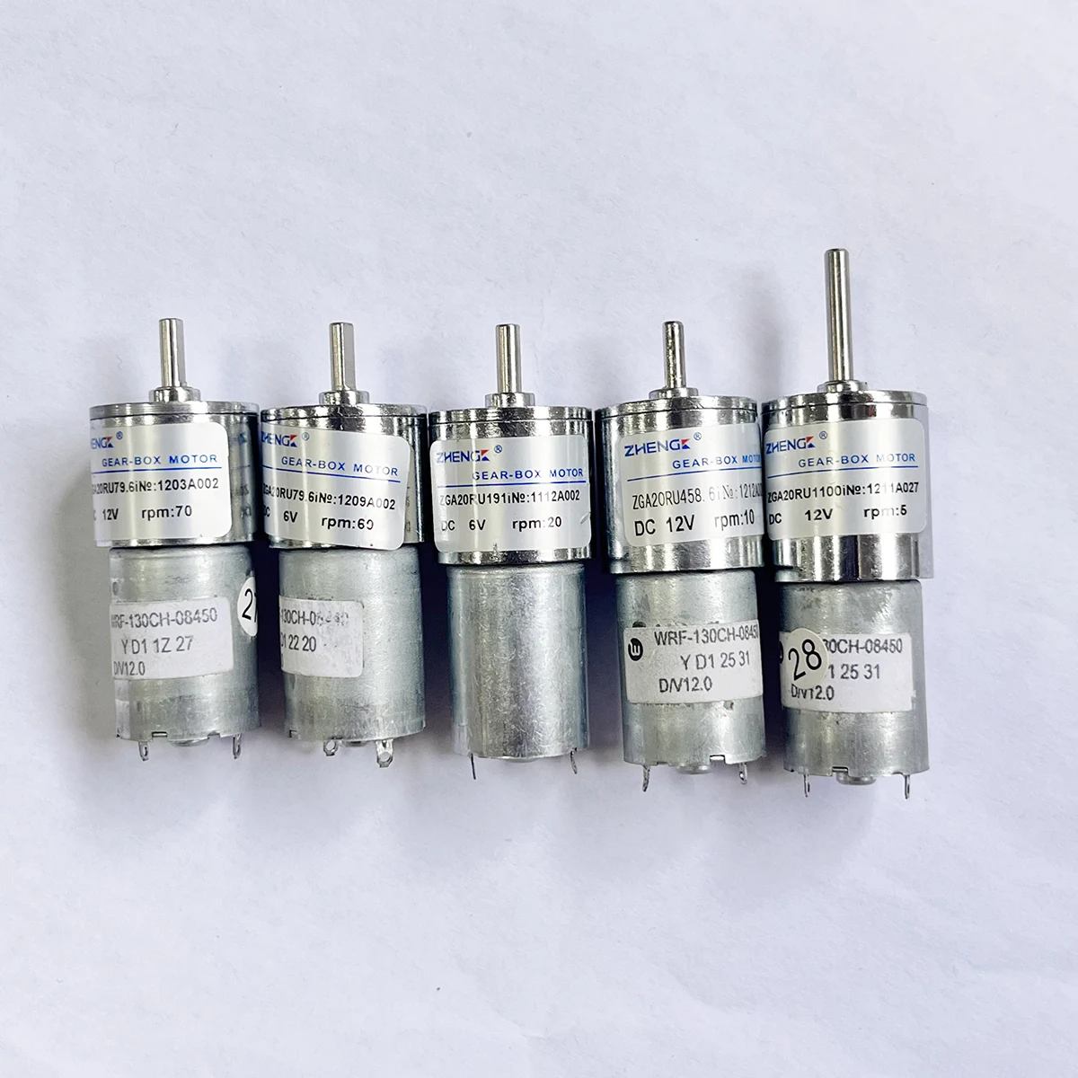 Мини-редуктор ZGA20RU, металлический редуктор, 20 мм, 6 в, 12 В, 5-70 об/мин