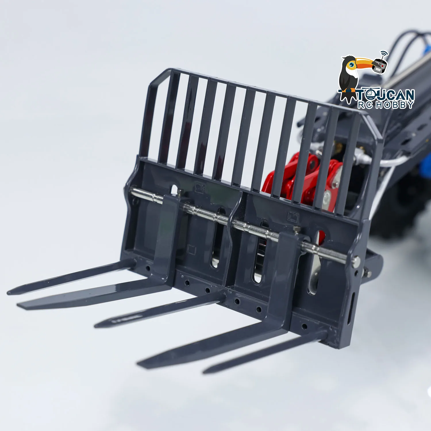 US Stock 1/14 LESU AT1050 Hydraulic RC Loader RC Fork Truck Telescopic Arm Radio Control Loaders Light Sound Model Vehicle Toys 5