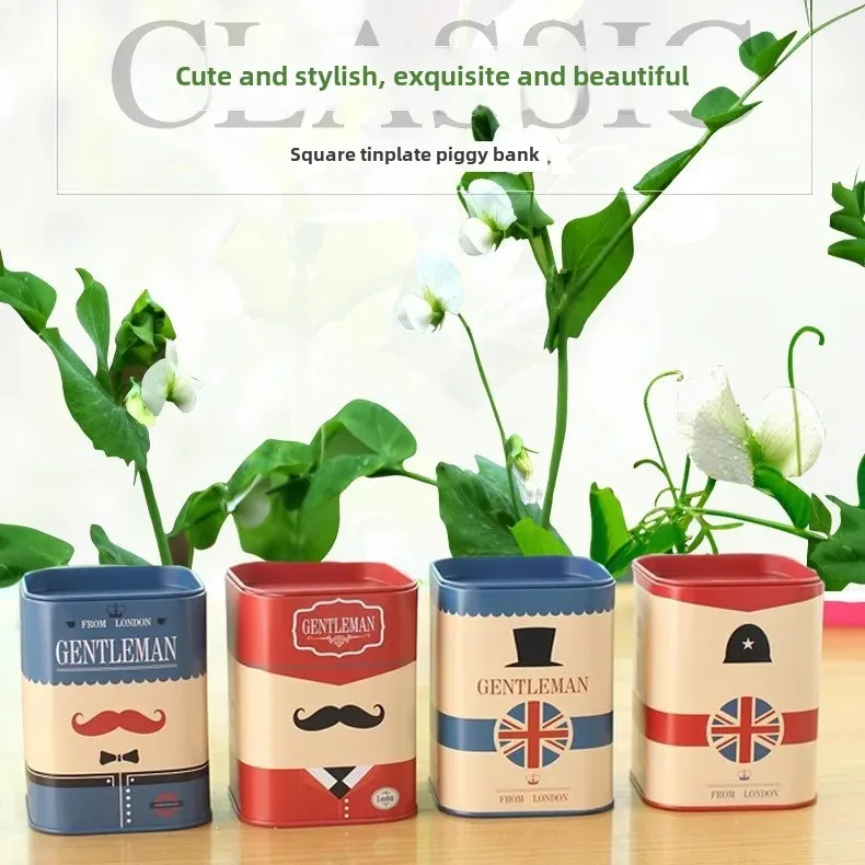 Creative Cartoon Horse Mouth Iron Square Coin Storage Canister Multi-Functional Storage For Summer Recruiting Gifts