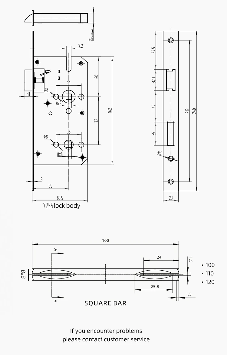 Dooroom Messing Badezimmerschloss Sichtschutzschloss Türschloss mit Identifikationsmarkierung Badezimmertür Schnullergriff Hardware Türschlösser – Detail 2