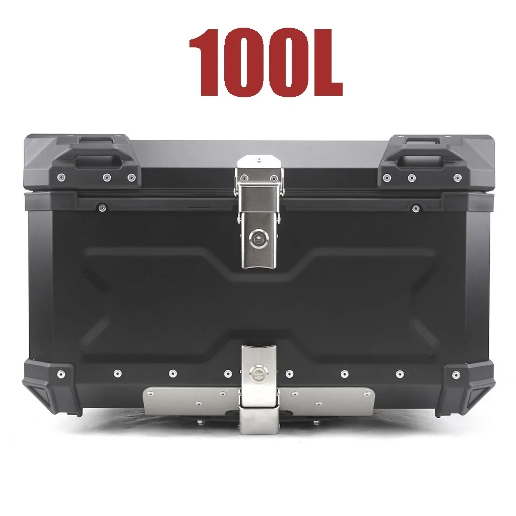 Boîte À Bagages Arrière De Moto Universelle 100l 80l, Coffre De Rangement, Coffre  Étanche, Serrure À Clé, Boîte À Outils, Accessoire En Aluminium - Moto  Tronc - AliExpress